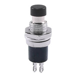 Momentary pushbutton PBS-110 - black - 250V-1A / 125V-3A - 7mm - round