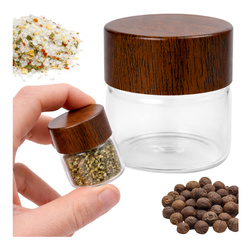 Szklany Słoiczek 10ml Mini Słoik Drewniana Zakrętka Mały Pojemnik