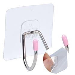 Stainless steel double hook - pink - 70x70mm handle - Trinket hanger