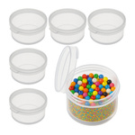 Plastic Organizer 27x14mm Round Box Lockable Container - Set of 6
