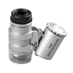 Jewelers Microscope 45x - Mini Pocket Magnifier - LED Lighting