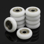 Guide wheel 5x21,5x7mm - axle 5mm - nylon - bearing - for 3D printers and machines.