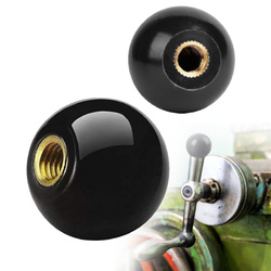 Ball Knob M10 32mm - Black with Metal Thread Knob for Machines