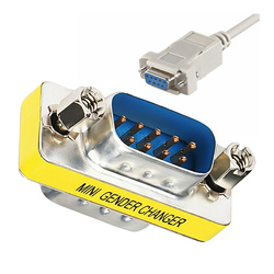 Adapter szeregowy DB9 - male - male - przejściówka