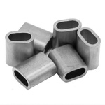 Steel cable clamp - for 3mm cable - 10 pcs - oval aluminum sleeve