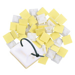 Self-adhesive holder for cable tie 20x20mm white - base for cable tie - 100 pcs