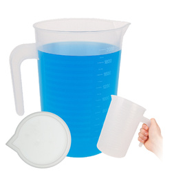 Measuring Cup Pitcher with Graduated Lid Handle 2000ml Measuring Vessel