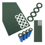 Insulating pad with hole for 4 18650 batteries - green - combined 25 pcs
