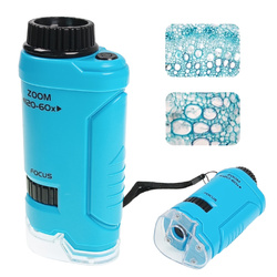 Pocket Microscope 120-60x - Mini Educational Toy - Portable Magnifier