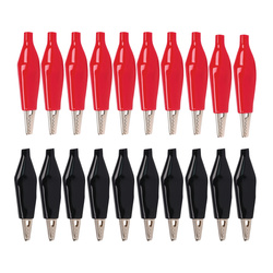 Insulated Measuring Crocodiles 28mm Black and Red 10 pairs Frogs