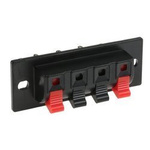 Speaker terminal connector quadruple - quick connect - socket x4