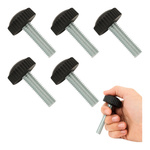 Knob Knurled M4 16mm Knob Screw with Bakelite Head Bakelite - 5 pieces