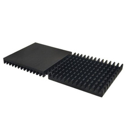 Extruded aluminum heat sink - 40x40x8mm black - cooling heatsink