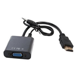 Adapter converter HDMI to VGA - D-SUB GOLD + audio