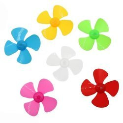 Śmigło 4-łopatowe 40x2mm - niebieskie - do mini turbiny wiatrowej - Do projektów DIY