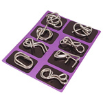 Metal Puzzle Type D 8pcs Wire Puzzle Puzzle Logic Blister