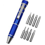 Pen screwdriver 8in1 - straight and Phillips screwdrivers