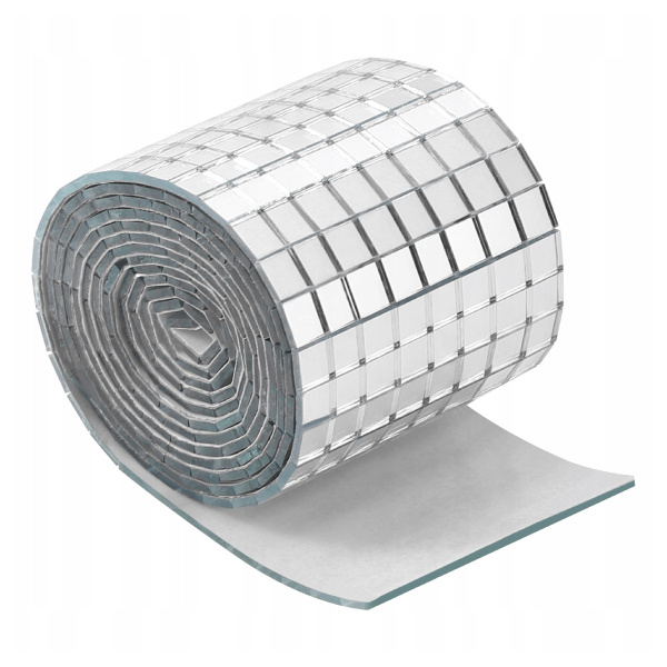 Mozaika szklana srebrna rolka 120x4cm 1mm – widok ogólny