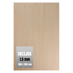 Plywood 1.5mm 300x200 mm - Plywood for Laser - Format