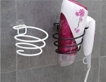 Hair dryer holder - black - Hair straightener wall hanger