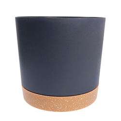 Indoor Flower Pot 20cm 4.5L - Black ANTONY - Plastic Flower Cover