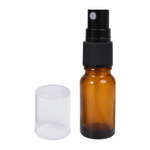 Glass Bottle Brown 10 ml - With Black Atomizer