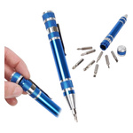 Pen screwdriver 8in1 - straight and Phillips screwdrivers