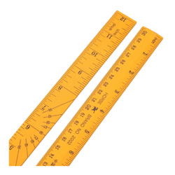 Yellow Wooden Ruler - 30cm - Multifunctional Measure - For Drawing