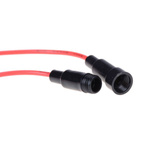 Glass fuse socket 5x20mm - with wires - fixture - handle