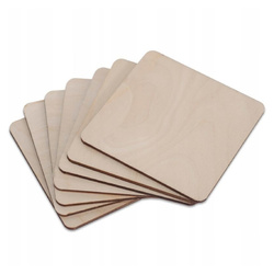 Sklejka 3mm - Zestaw 10szt - Formatka Do Lasera - 75x75mm