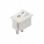 KCD11 bistable rocker switch - white - 15x10mm - ON/OFF switch 230V - 2PIN