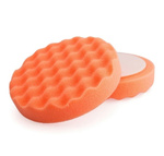 Wavy polishing sponge 125mm - orange -cleaning pad -for waxing