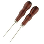 Leather awl - pear - 14,5cm - for upholstery - wooden handle