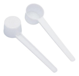 Plastic deep teaspoon - measuring cup - 5g - disposable