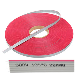 IDC grey tape - 6 wires - AWG28 - for IDC connectors - 1mb