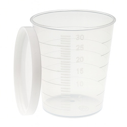 Measuring cup 30ml - Plastic container with lid - resealable