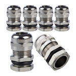 PG7 Cable Gland IP68 Insulating Metal Gland with Socket Nut - 6 pieces