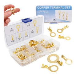 Set of 150pcs - Uninsulated eyelet connector - cable lug M3 M4 M5 M6 M8 M10