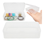 Rectangular Plastic Box 10.4x7.5x2.5cm Closable Box Organizer