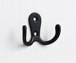 Double wall hanger - black - A2700 - Metal clothes hook