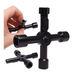 Wrench for technical cabinets - black - electrical - control cabinets - cross-over