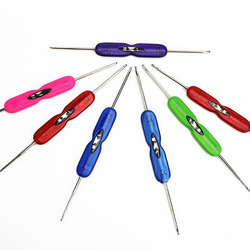 Double crochet hook with plastic handle - 1/2 - double sided crochet hook