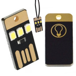 USB mini LED keychain - 3 LEDs - 25x12mm