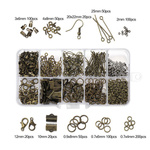 Jewelry making kit - old gold - earring halves