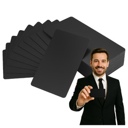 Aluminum business card for engraving black 54x86mm business card 100pcs