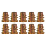 Wood double-threaded coupler M5x10mm - 10pcs - Furniture tab - Screw - Nut
