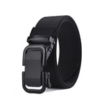 Men's belt - webbing - black - with automatic buckle