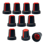 Potentiometer knob - 6mm axle - high. 17mm - knob Red 1 pc