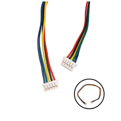 Micro JST socket with 200mm cable - two sockets - 5 PIN raster 1.25 - female (female)