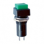 Pushbutton PBS-12A - 250V 1A - green - bistable - square